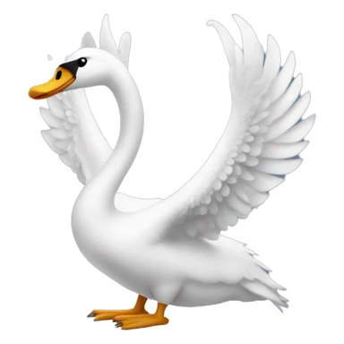 A swan with a dragon wings sticker