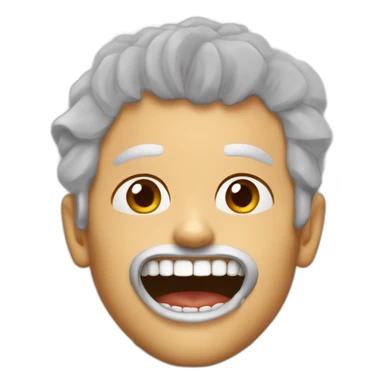 A man that got teeth removed just now sticker