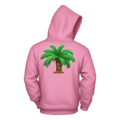 Pink puff palm hoodie  sticker