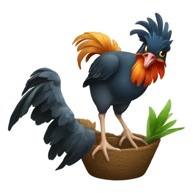 Jungle fowl with a dipper sticker