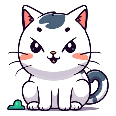 Cats vomiting sticker