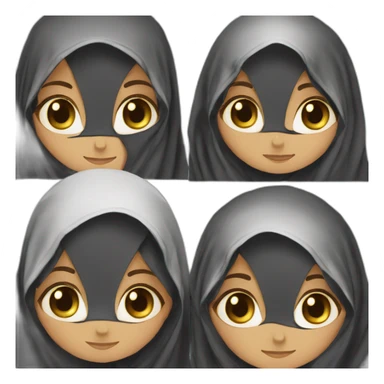 niqabi girl black hijab islam din el islam sticker