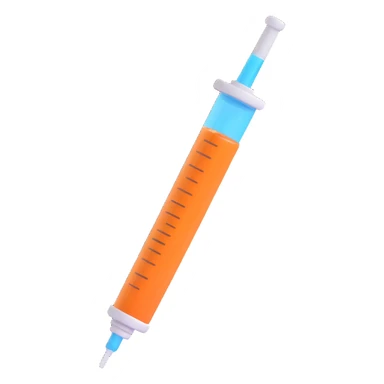 A syringe sticker