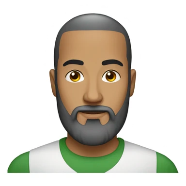 a muslim man with beard without mustach and bald head sticker