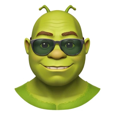Shrek with sunglasses  sticker