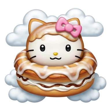 Cinnamon roll from hello Kitty dancing in the clouds sticker