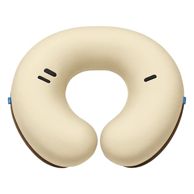 A fluffy memory-foam travel pillow that molds gently to the traveler’s head and shoulders. sticker