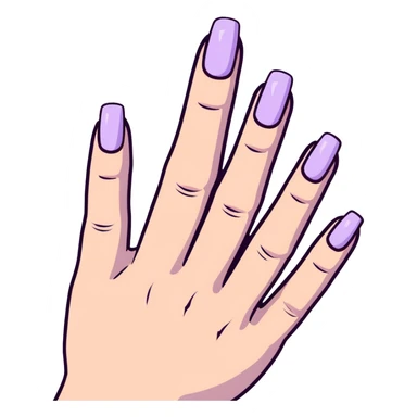 lilac pastel manicure sticker