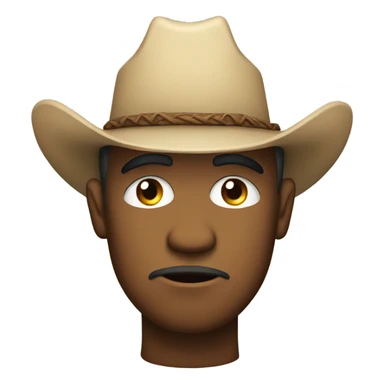 Cowboy emoji but sad sticker