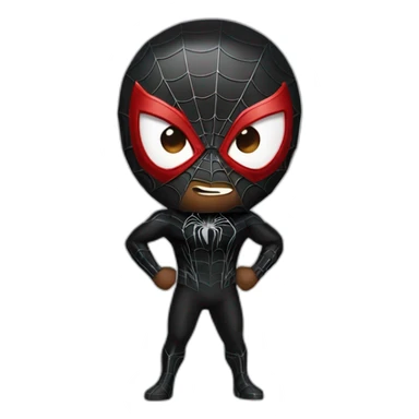 Spider man with black suit sticker