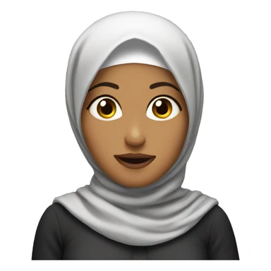 hijabi woman shrugging  sticker