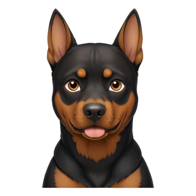 black and tan doberman rottweiler mix sticker