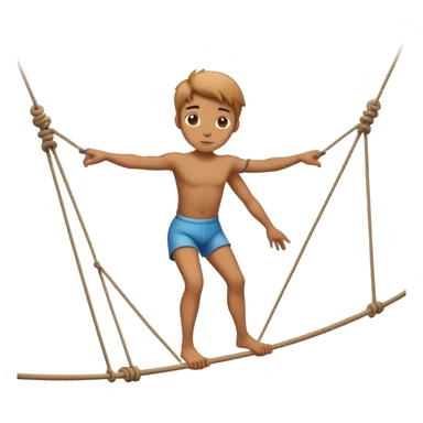 person balancing on tightrope
 sticker
