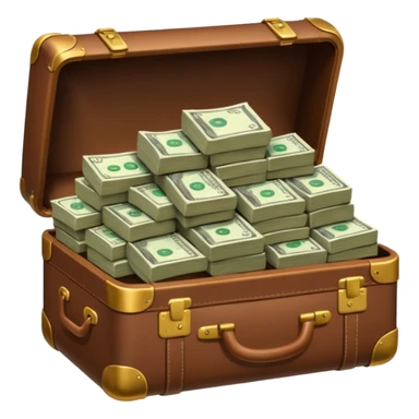 maleta con dinero sticker