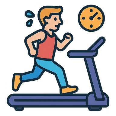 A sportsman who is spending a lot of time on the treadmill sticker