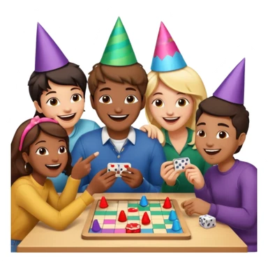 group of friends playing a game sticker