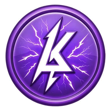 Purple rune with lightning bolts emanating from it. sticker