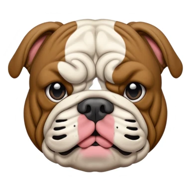 bulldog ingles atigrado oscuro con blanco sticker