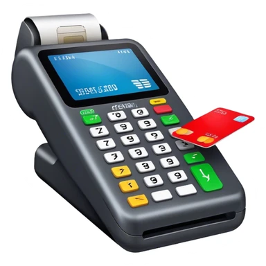 Debit card swiping payment terminal touchscreen sticker