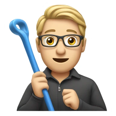 Teacher playing the sport of curling sticker