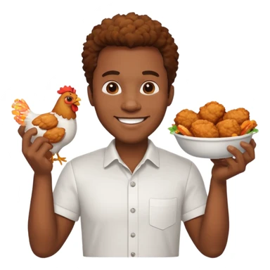 black guy eating kfc sticker