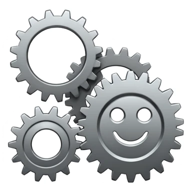 settings gear icon for site navigation. sticker