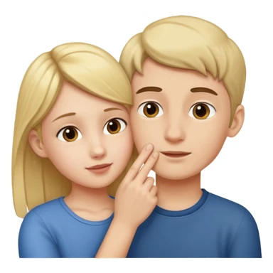 A girl holding an boys ear tightly sticker