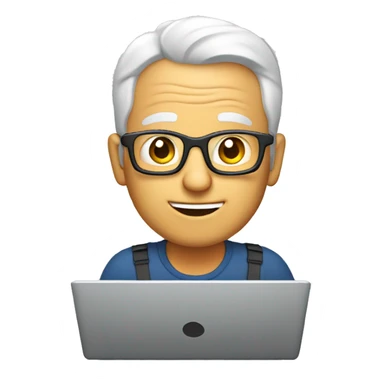 senior web designer on laptop sticker