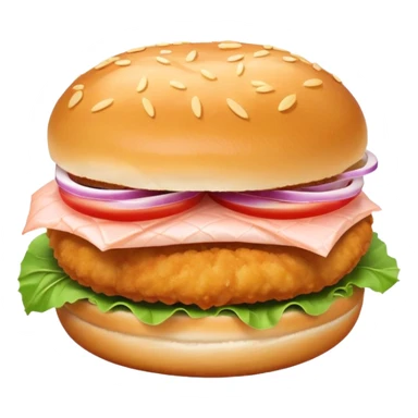 Light pink fried fish sandwich  sticker
