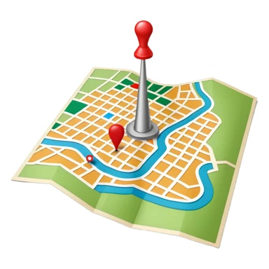 a map of vienna with a pin on it sticker