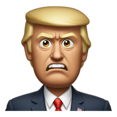 angry trump sticker
