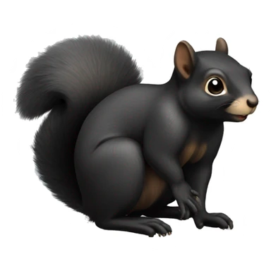 Black squirrel  sticker