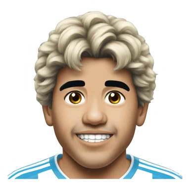 maradona argentina young smile sticker