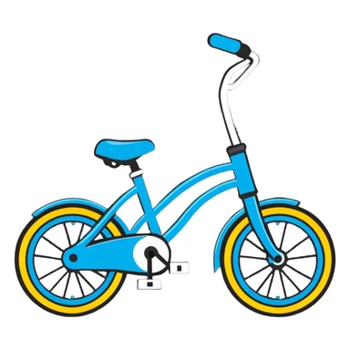 a bicycle cartoonish sticker style sticker