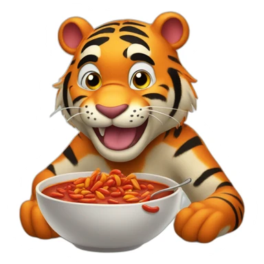 Tigger eat chili sticker