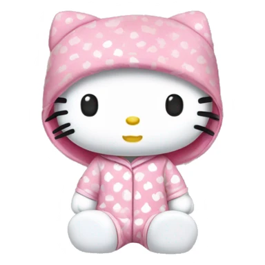Hello Kitty en pyjama hello kitty  sticker