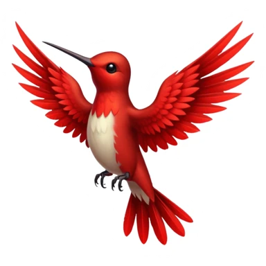creppy demon like hummingbird with very long wings  sticker