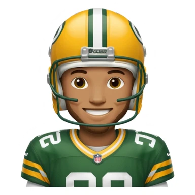 Green Bay packers player sticker