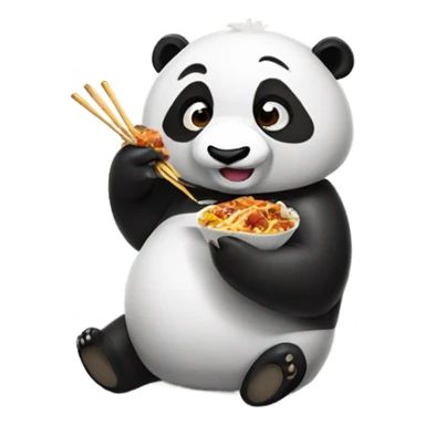 Panda eating Panda Express  sticker