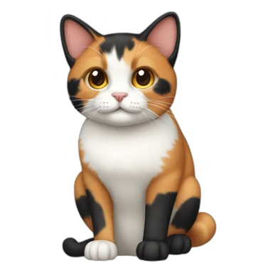 Calico Cat Full Body sticker