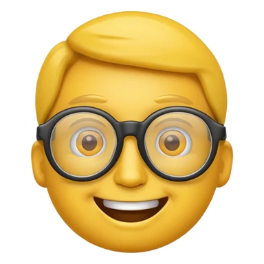 An emoji head with driving glasses, variation 1. sticker