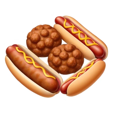 Meatballs and hotdogs  sticker