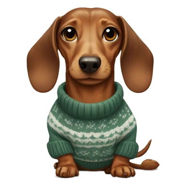 dachshund in a sweater sticker
