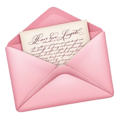 coquette pink love letter sticker