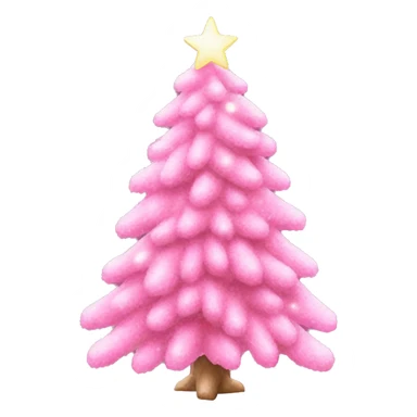 Pink aesthetic Christmas tree sticker