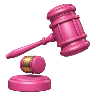 pink gavel sticker