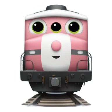 A electric locomotive (With little Kirby eyes on the front of the train) sticker