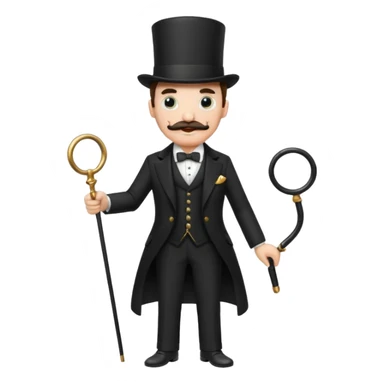 A gentleman of the high society with a moustach, a monocle, an elegant hat being super elitist sticker