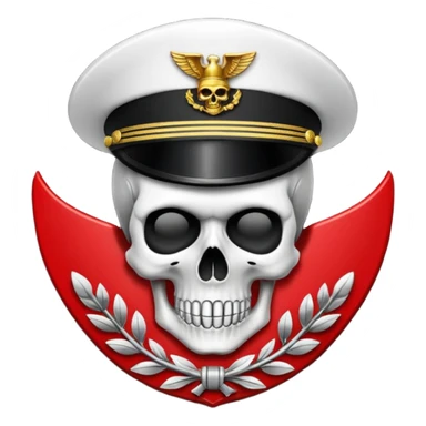 petty officer rank in black and red with a sull sticker