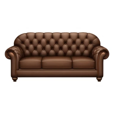 dark brown lether sofa sticker